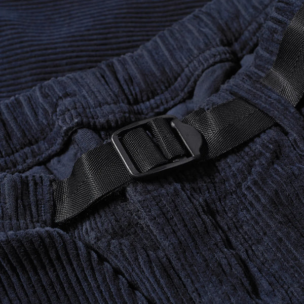 Belted Corduroy Simple Pant - Navy