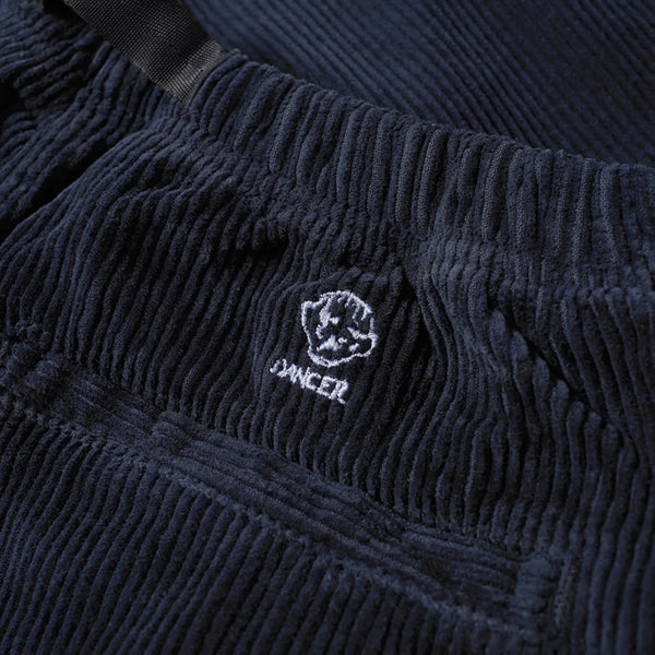 Belted Corduroy Simple Pant - Navy