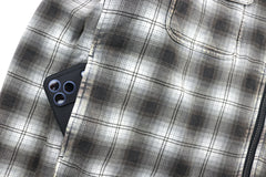 Zip Hooded Plaid Shirt