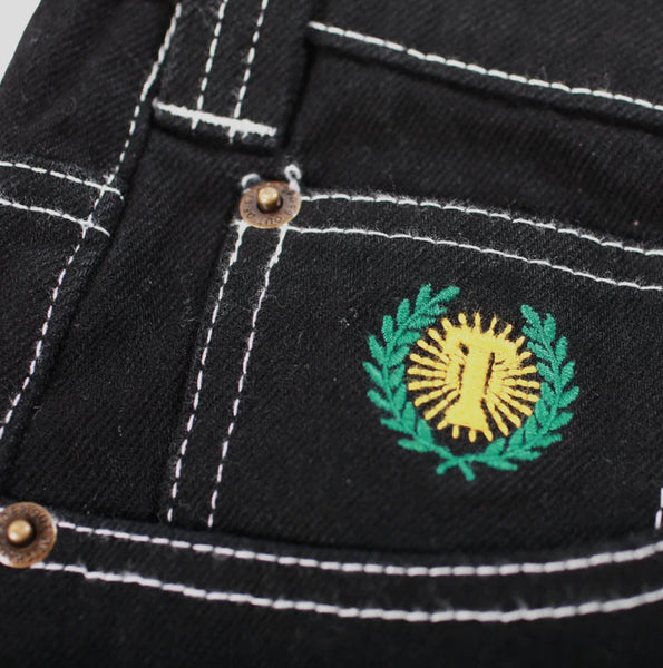 Plaza Jeans - Black Contrast Stitch