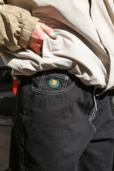 Plaza Jeans - Black Contrast Stitch