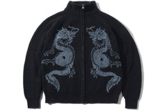 Dragon Zip-Thru Knit Sweater