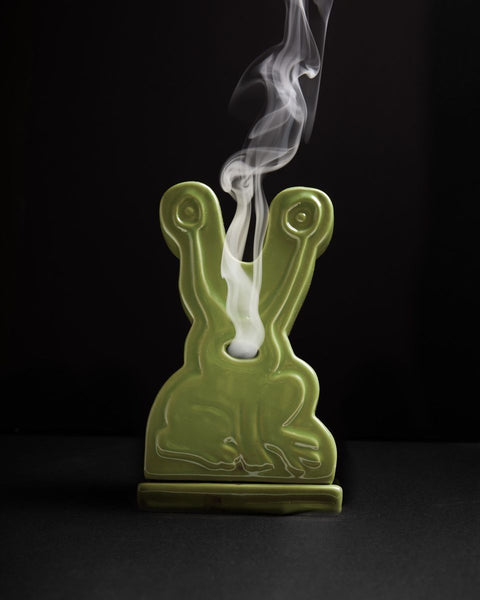 Frog Ceramic Incense Holder