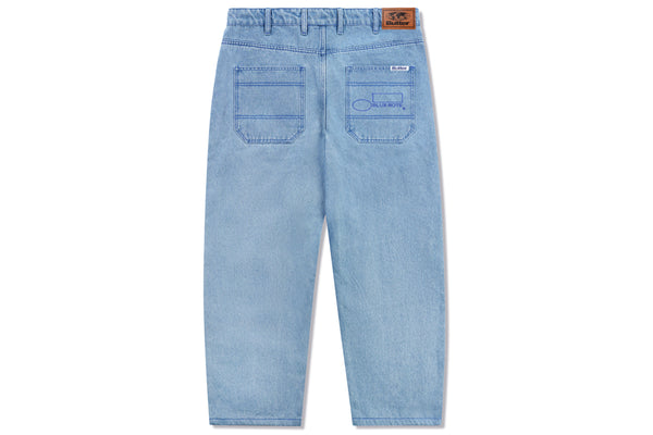 Pleated Denim Jeans