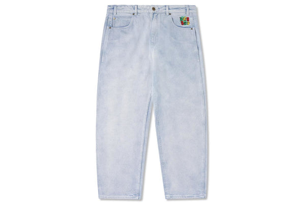 Scribble Denim Pants - Light Blue