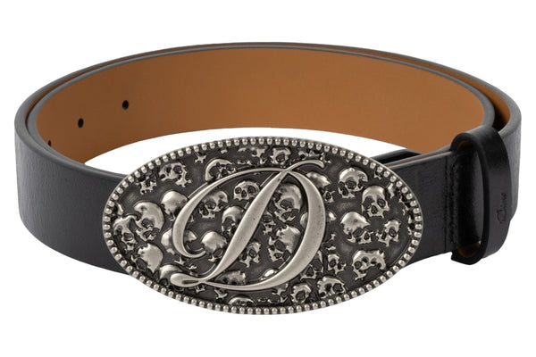 Skull Leather Belt