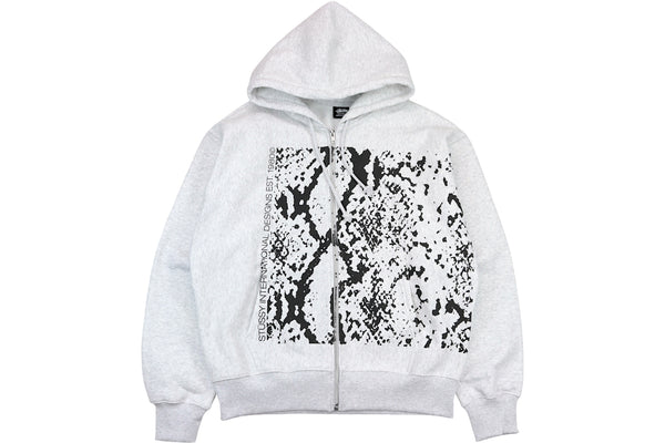 Snakeskin Zip Hood