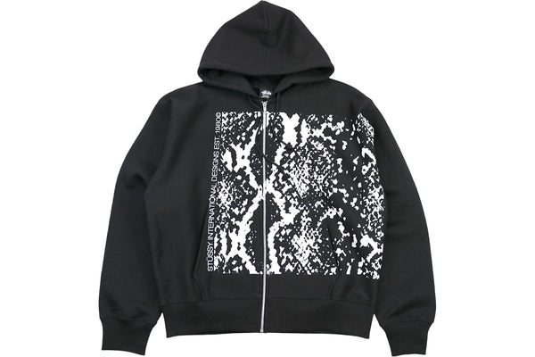 Snakeskin Zip Hood