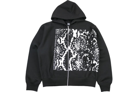 Snakeskin Zip Hood