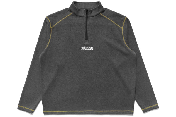 Contrast Stitch 1/4 Zip Pullover