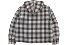 Zip Hooded Plaid Shirt